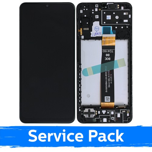 LCD Ekraan Ühildub Samsung A136 A13 5G Must Koos Frame (Service Pack)