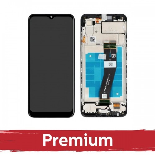 LCD Ekraan Ühildub Samsung A035G A03 (2022) Must koos Frame OEM