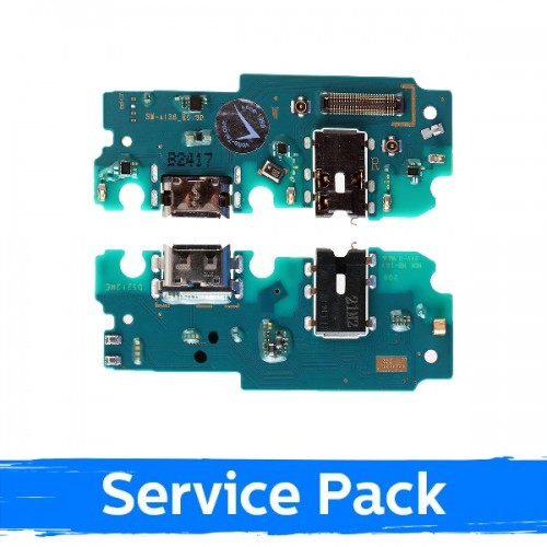 Charging Port Samsung A136 A13 5G Koos Flex/ Plata (Service Pack)