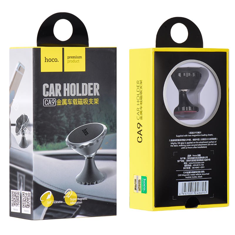 Universal car phone holder Hoco CA9 magnetic fixing, must
