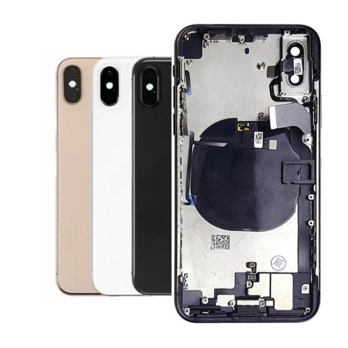 Tagakaas Ühildub iPhone X / Valge / (full housing + preinstalled small parts) / OEM
