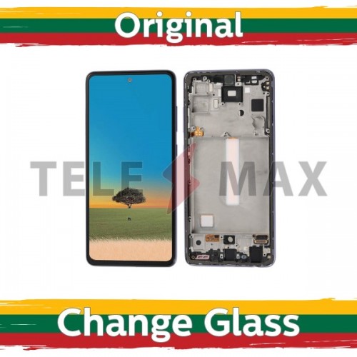 LCD Ekraan Ühildub Samsung A528 A52s koos Frame / Awesome Lilla / (Renewed: Telemax)