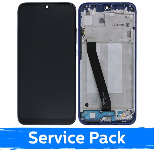 LCD Ekraan Ühildub Xiaomi Redmi 7 Koos Frame / Comet Sinine / (Service Pack)