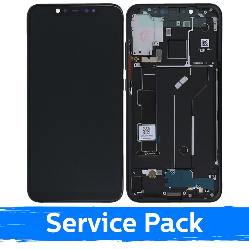 LCD Ekraan Ühildub Xiaomi Mi 8 Koos Frame / Must / (Service Pack)
