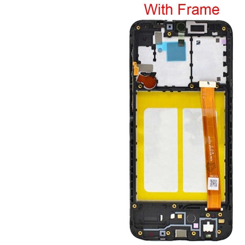 LCD ekraan Samsung A202 A20e 2019 puuteekraani ja raamiga must originaal (teenuspakett)