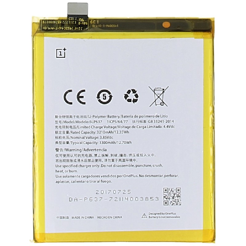 Aku ORG OnePlus 5T BLP637 3300mAh