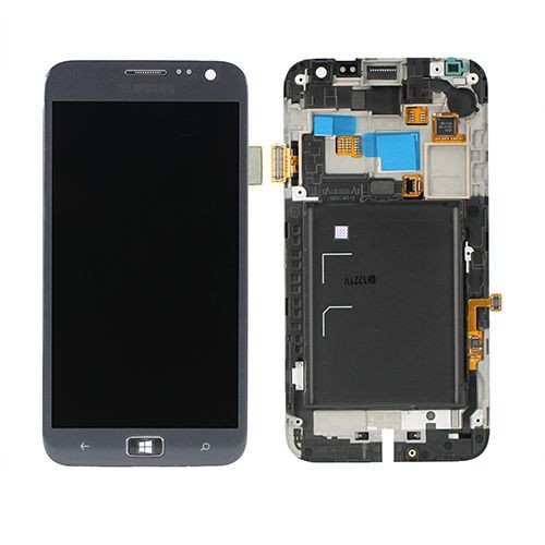 LCD ekraan Samsung i8750 Aktiv S puuteekraani ja raamiga hall originaal (teenuspakett)