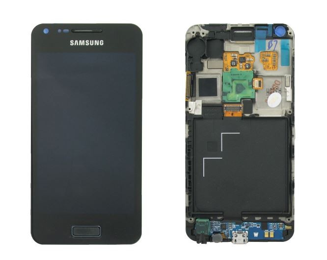 LCD ekraan Samsung i9070 Galaxy S Advance puuteekraani ja raamiga must originaal (teenuspakett)