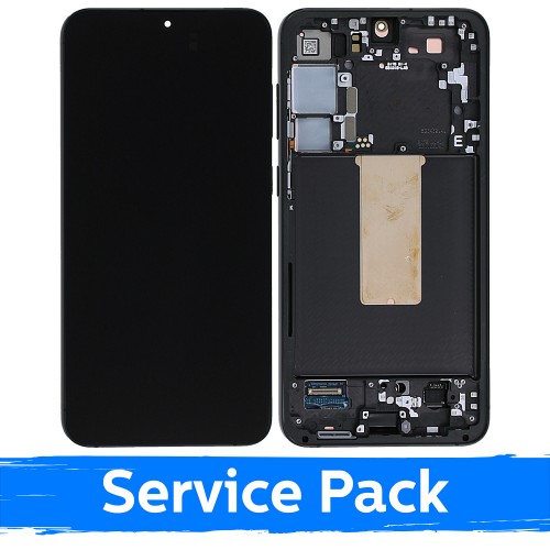 LCD Assembly Ühildub Samsung S916 S23 Plus Koos Frame / Phantom Must (Graphite) / (Service Pack)