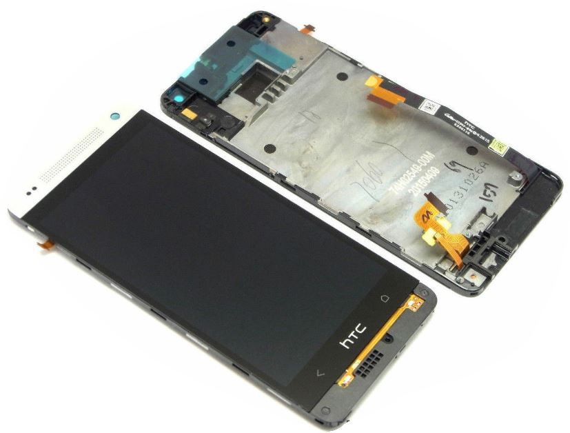 LCD screen HTC One Mini (M4) koos touch screen ja frame hõbedane original (service pack)