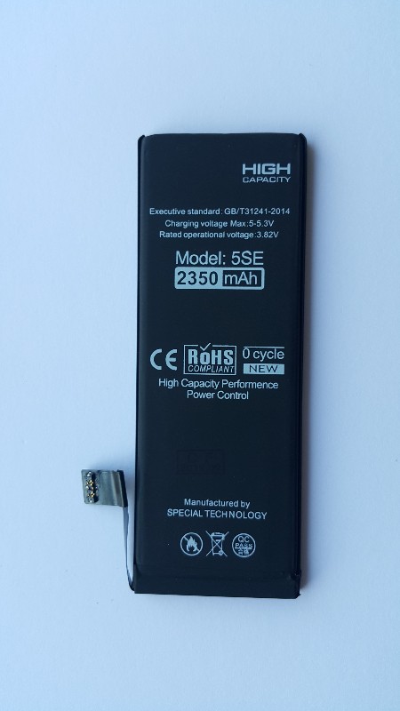 Aku "Di-Power" (higher capacity) jaoks iPhone SE 1850mAh