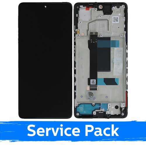 LCD Ekraan Ühildub Xiaomi Redmi Note 12 Pro 5G / Poco X5 Pro 5G Must Koos Frame (Service Pack)
