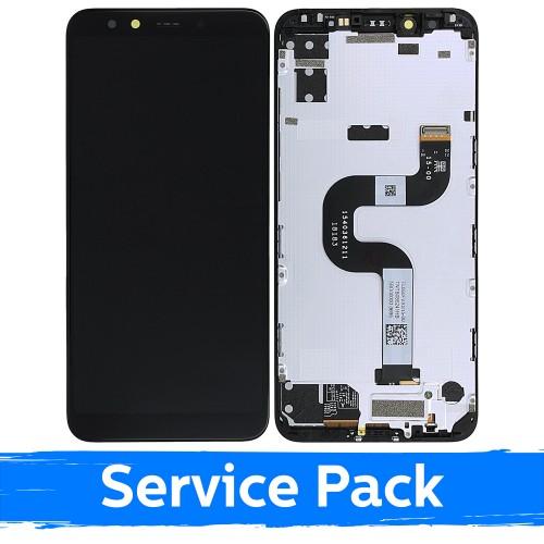 LCD Ekraan Ühildub Xiaomi Mi A2 Must Koos Frame (Service Pack)
