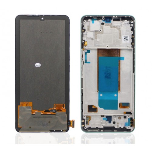 LCD Ekraan Ühildub Xiaomi Poco F4 koos Frame / Moonlight Hõbedane / HQ