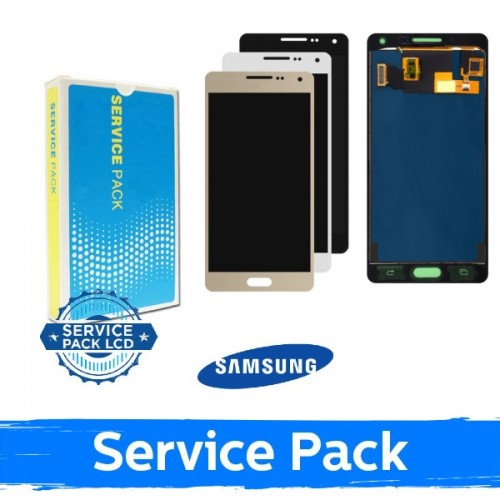 LCD Ekraan Ühildub Samsung A500 A5 2015 Must (Service Pack)