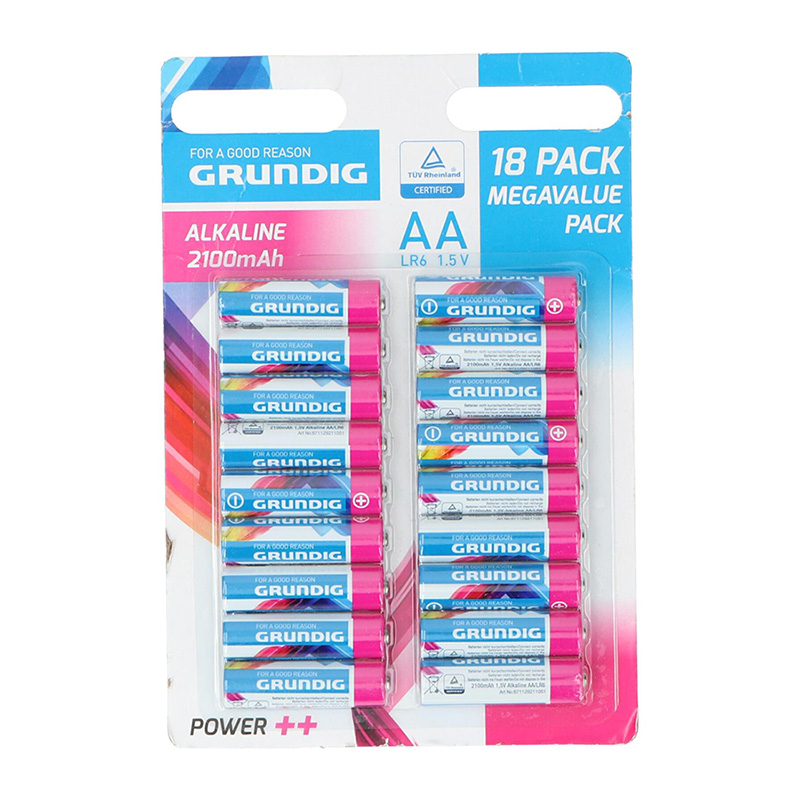 Grundig AA / LR6 1,5 V leelispatareid, 18 tk