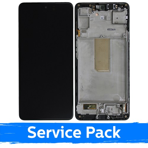 LCD Ekraan Ühildub Samsung M546 M54 5G Must Koos Frame (Service Pack)