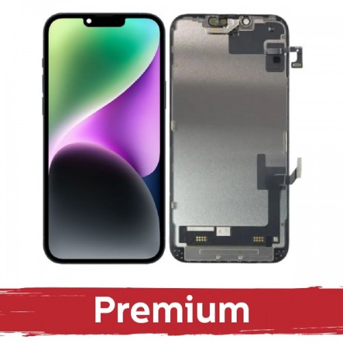 LCD Ekraan Ühildub iPhone 14 Must (Hard OLED / Premium)