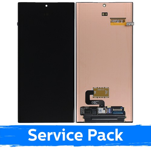 LCD Ekraan Ühildub Samsung S918 S23 Ultra Must (Service Pack) (NF version)