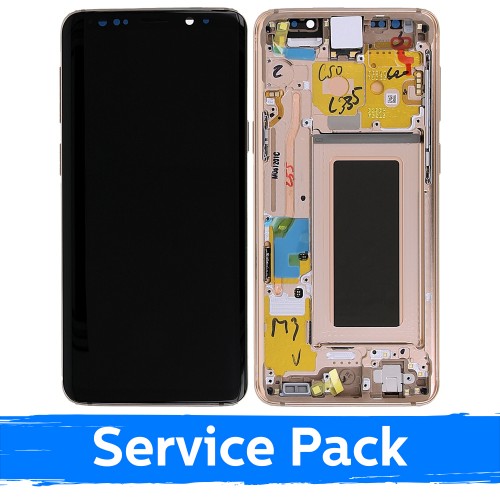 LCD Ekraan Ühildub Samsung G960 S9 Koos Frame / Sunrise Kuldne / (Service Pack)