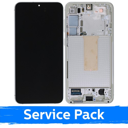 LCD Ekraan Ühildub Samsung S916 S23 Plus Koos Frame / Cream / (Service Pack)