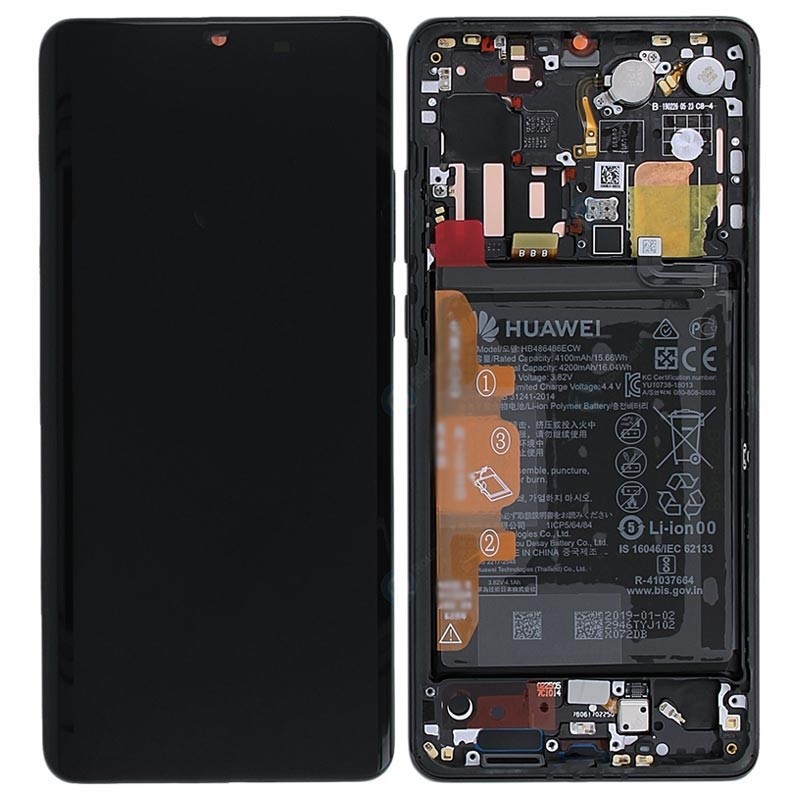 LCD screen Huawei P30 PRO koos touch screen ja frame ja aku Must original (used Grade A)