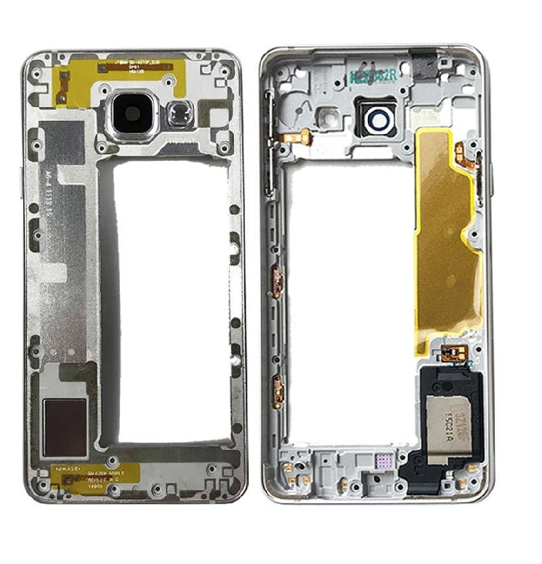 Middle housing Samsung A310 A3 2016 hall (must) koos buzzer ja sides buttons original (used Grade B)