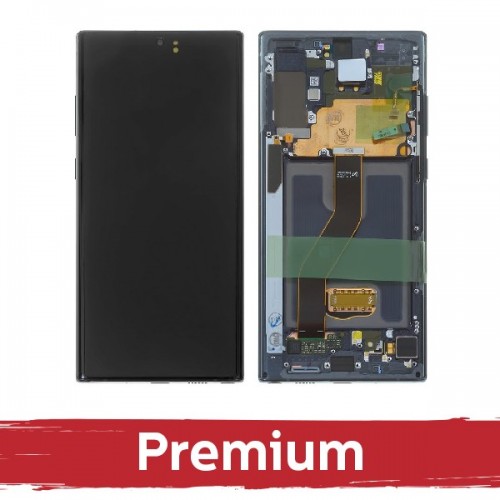LCD ekraan ühilduv Samsung N975 Note 10 Plus raamiga / Aura Black / OEM
