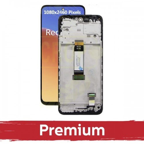 LCD ekraan ühilduv Xiaomi Redmi 12 4G / Redmi 12 5G / Poco M6 Pro 5G must raamiga OEM