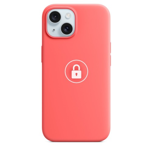 Telefoni ümbris "Silicone Case v2" iPhone 15 / Guava / pakendis