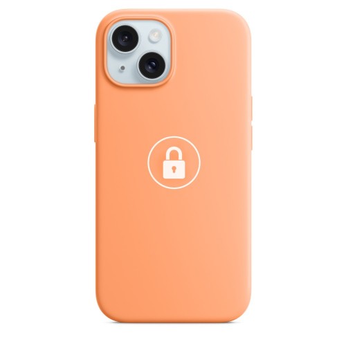 Telefoni ümbris "Silicone Case v2" iPhone 15 / Orange Sorbet / pakendis