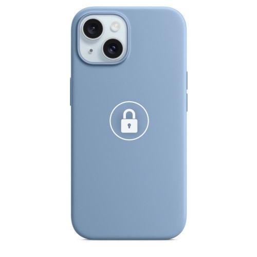 Telefoni ümbris "Silicone Case v2" iPhone 15 Plus / Winter Blue / pakendis