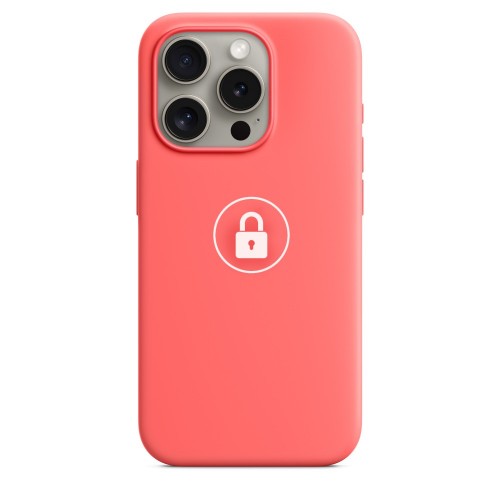 Telefoni ümbris "Silicone Case v2" iPhone 15 Pro / Guava / pakendis
