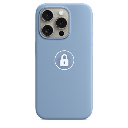 Telefoni ümbris "Silicone Case v2" iPhone 15 Pro Max / Winter Blue / pakendis