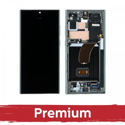 LCD ekraan ühilduv Samsung S918 S23 Ultra raamiga / must / OEM