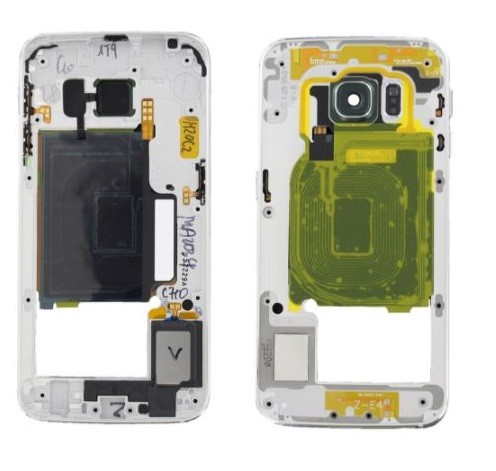 Keskmise korpuse Samsung G925F S6 Edge hõbedane (roheline) summeri ja külgklahvidega originaal (service pack)