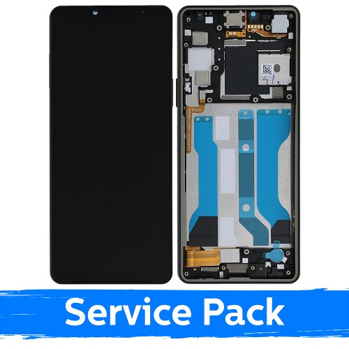 LCD ekraan ühilduv Sony Xperia 10 V must raamiga (Teeninduspakett)