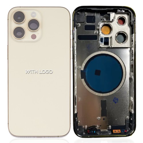 Tagakaas Ühildub iPhone 14 Pro Max full housing / Kuldne / OEM