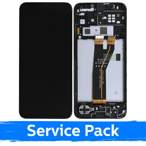 LCD ekraan ühilduv Samsung M146 M14 5G Must raamiga (Service Pack)