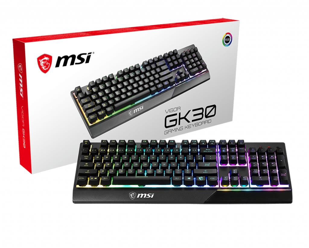 MSI Vigor GK30 mänguklaviatuur, must, US paigutus