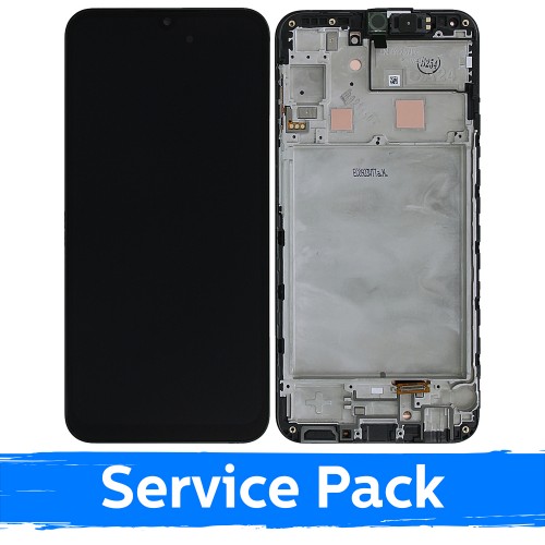 LCD ekraan ühilduv Samsung A245 A24 4G must raamiga (Service Pack)