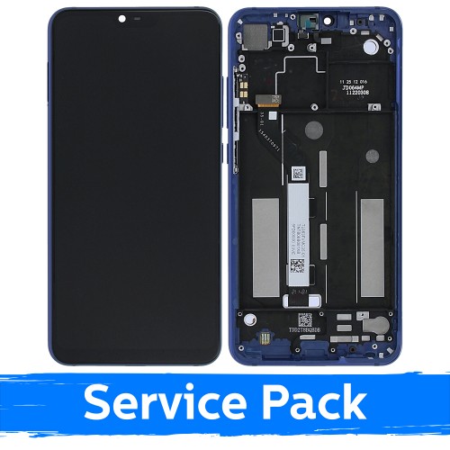 LCD ekraan ühilduv Xiaomi Mi 8 Lite raamiga / sinine / (Service Pack)