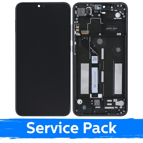 LCD ekraan ühilduv Xiaomi Mi 8 Lite raamiga / hall / (Service Pack)