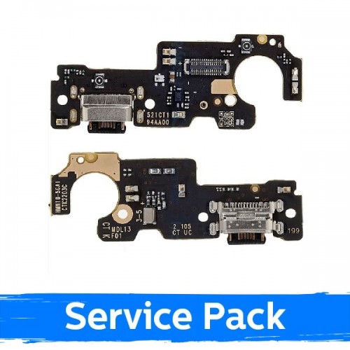 Laadimisport ühilduv Xiaomi Redmi Note 10 5G paindkaabliga / Plata (Service Pack)