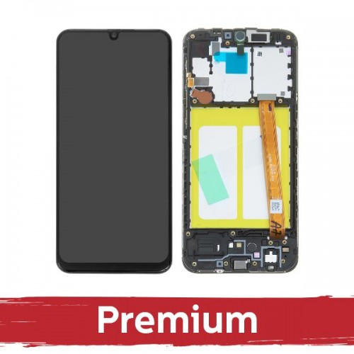 LCD ekraan ühilduv Samsung A202 A20e must raamiga OEM