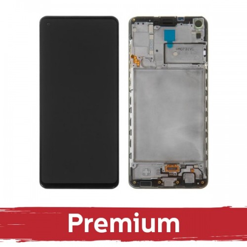 LCD ekraan ühilduv Samsung A217 A21s must raamiga OEM