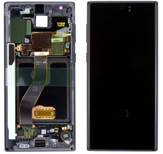 LCD screen Samsung N970F Note 10 koos touch screen ja frame must original (used Grade C)