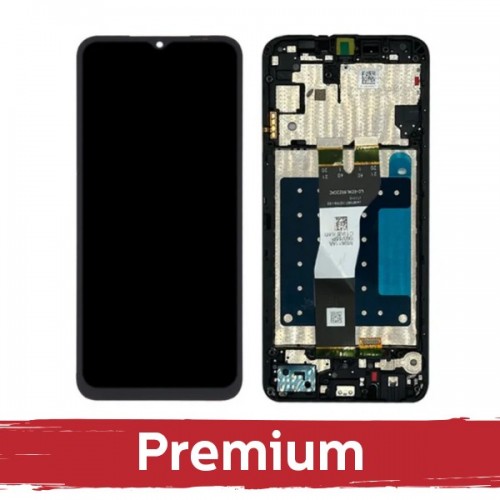 LCD ekraan ühilduv Samsung A057 A05s must raamiga OEM