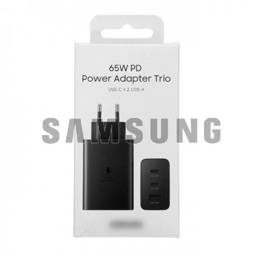 Laadija Samsung "TRIO" EP-T6530NBEGEU must 65W / 100% originaal /