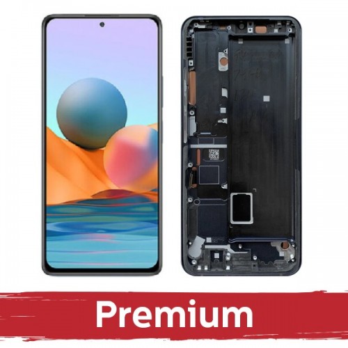LCD ekraan ühilduv Xiaomi Mi Note 10 (Note 10 Pro / Note 10 Lite (2020)) raamiga / Glacier White / OEM